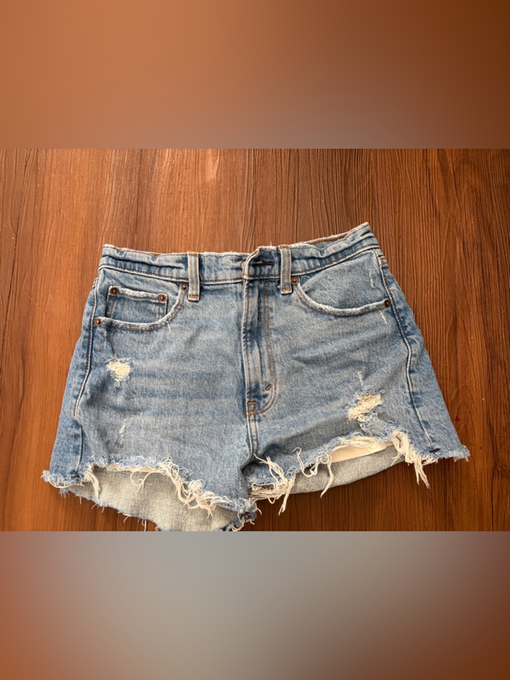 Light Blue Distressed Denim Shorts - Casual Summer Staple